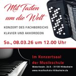 Fachbereichskonzert Klavier und Akkordeon - 08.03.2026 um 12.00 Uhr