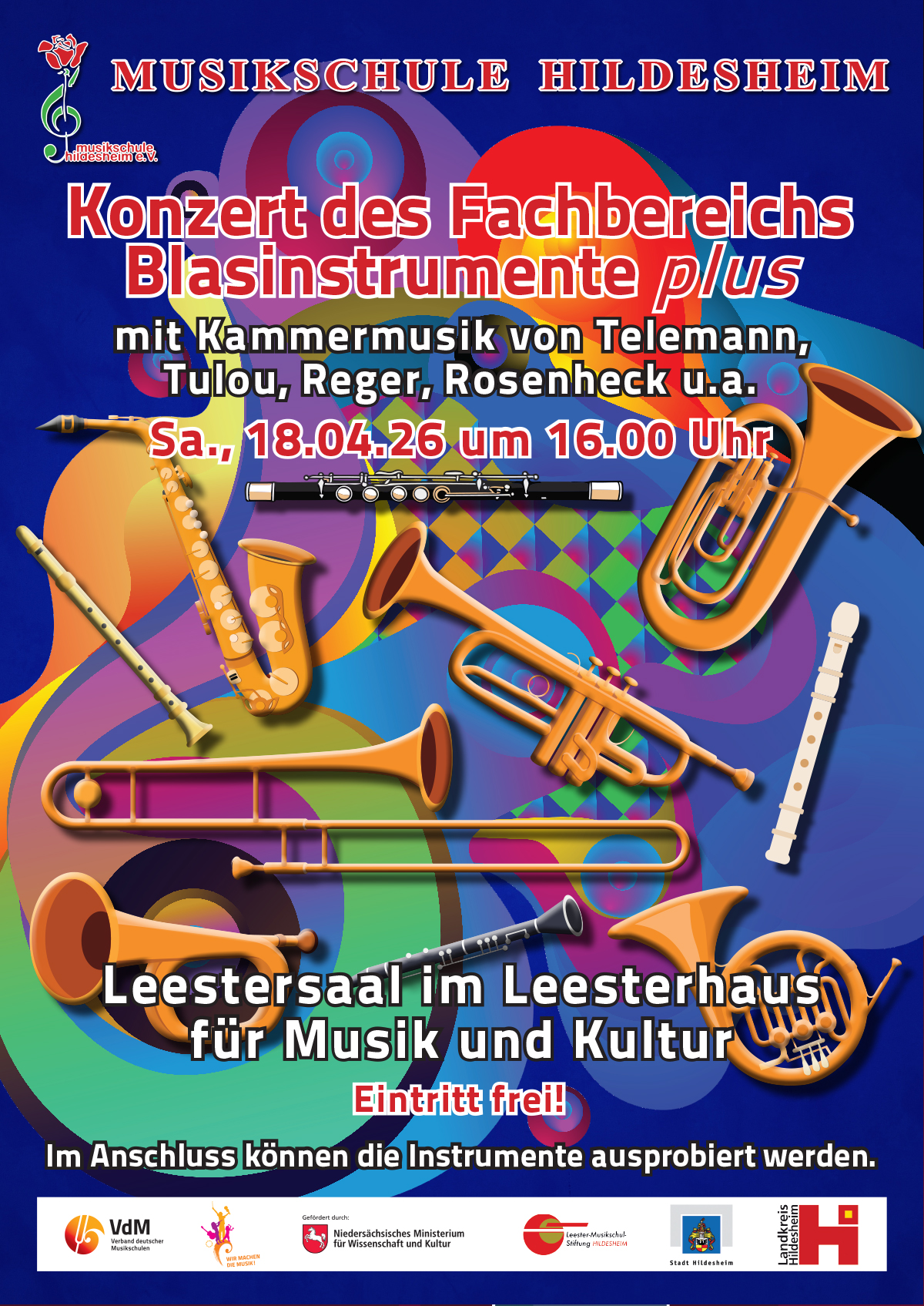 Fachbereichskonzert Bläser - 18.04.2026 um 16.00 Uhr