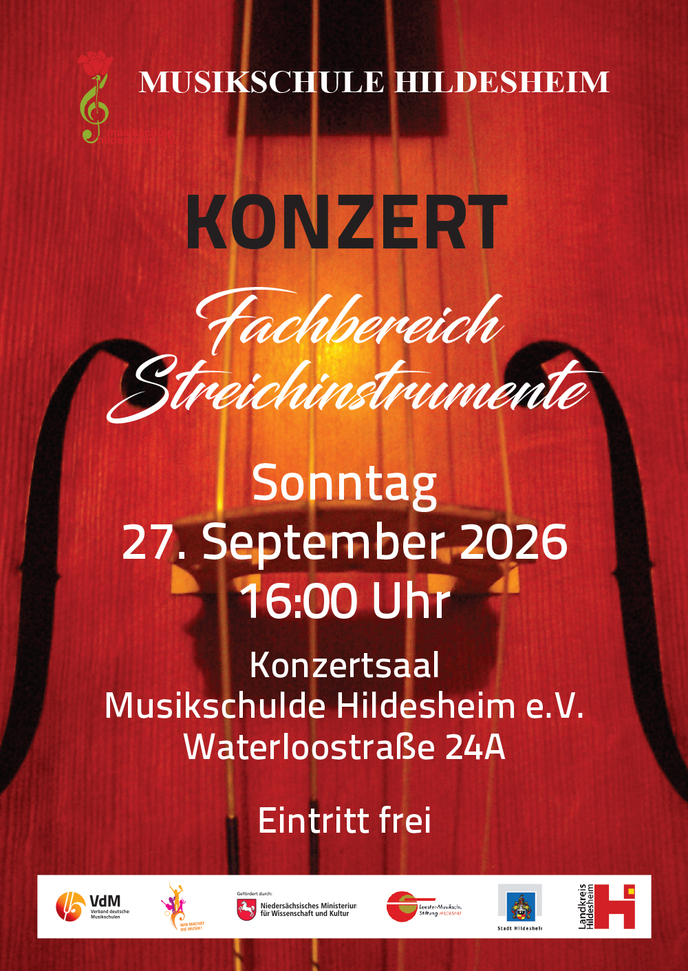 Fachbereichskonzert Streicher - 27.09.2026 um 16.00 Uhr